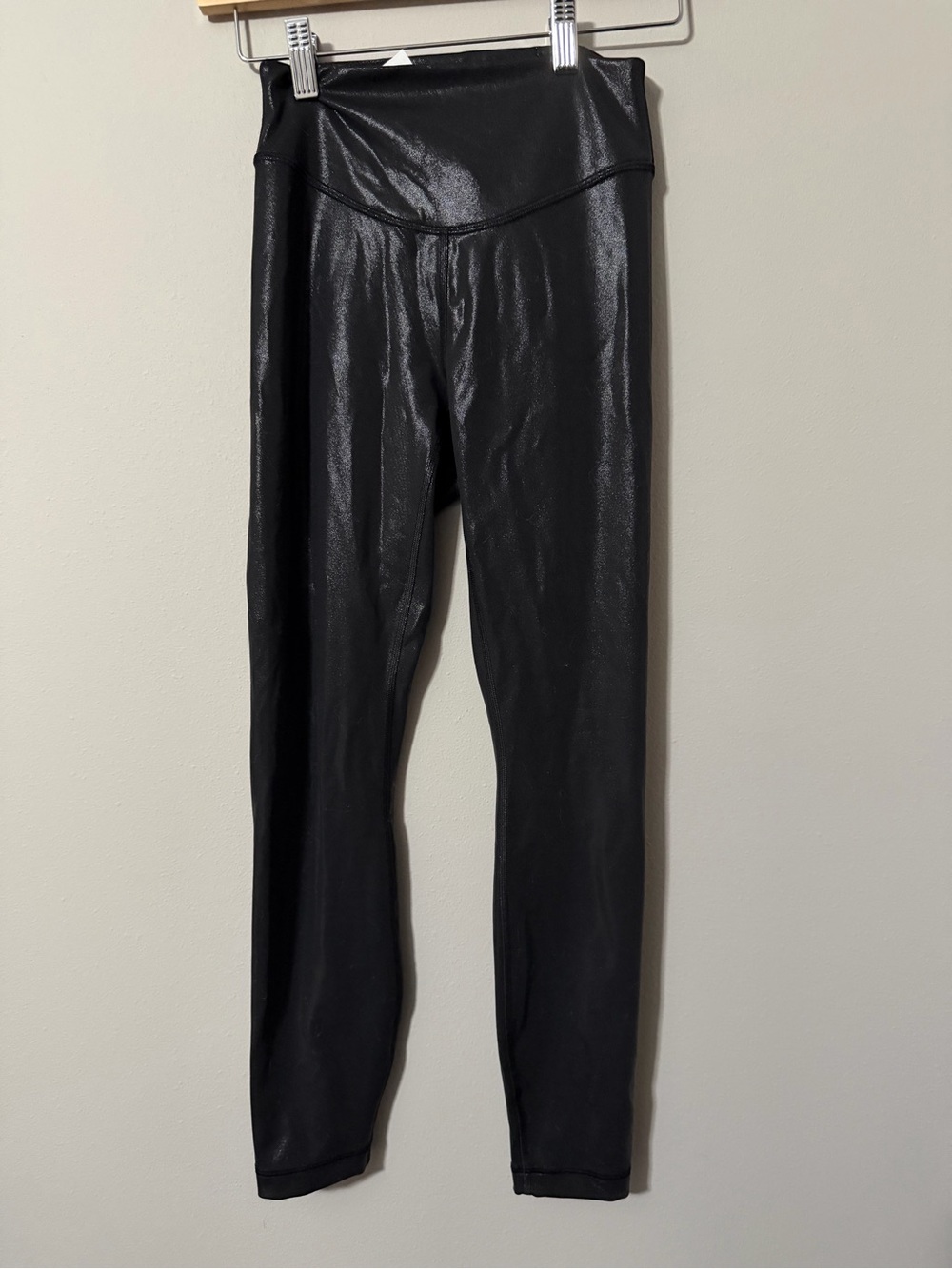 Lululemon Black Foil High Rise Leggings Size 4